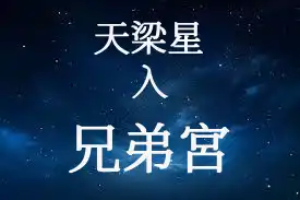 天梁星在兄弟宮