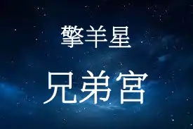 擎羊星在兄弟宮