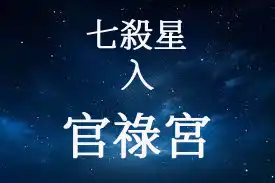 七殺星在官祿宮/事業宮