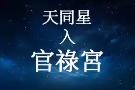 天同星在官祿宮/事業宮