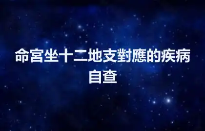 命宮坐十二地支對應的疾病自查