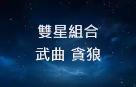 武曲貪狼在命宮